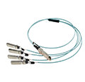 100G QSFP28 轉(zhuǎn) 4×25G SFP28 AOC有源光纜