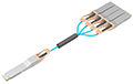 兼容思科(Cisco)400G QSFP-DD 轉(zhuǎn) 4x100G QSFP56 3m 無(wú)源銅芯高速分支線纜